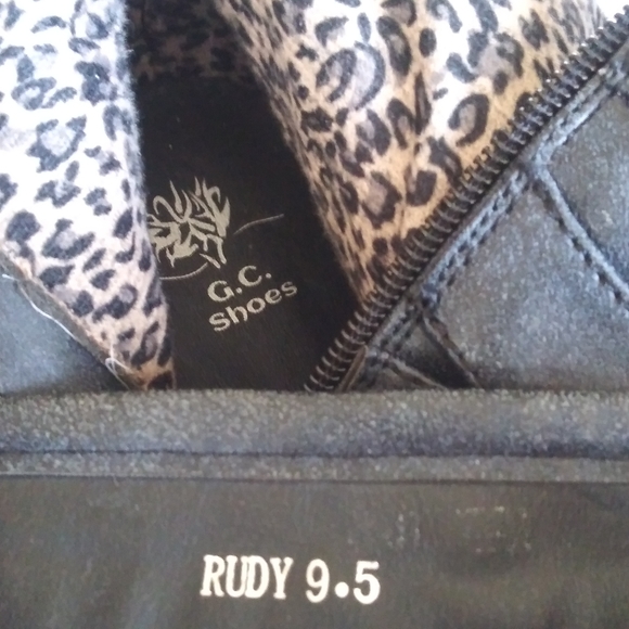 G.C. shoes "rudy" cowboy/moto boot w/stacked heel - Picture 2 of 8